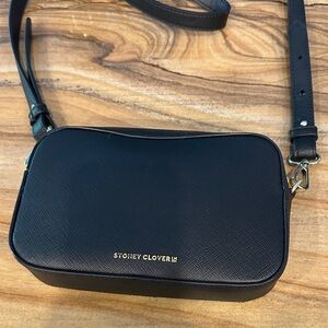 Stoney Clover Lane Black Saffiano Leather Crossbody Camera Bag